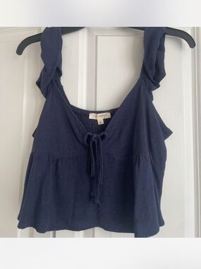 Navy Ruffle Pacsun tank top💙